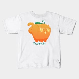 Pumpkitt the Angry Pumpkin Cat Kids T-Shirt